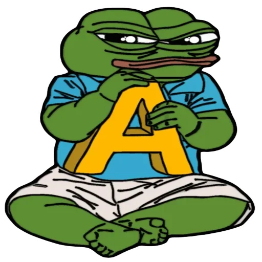 Telegram stickers Alphabet with Pepe