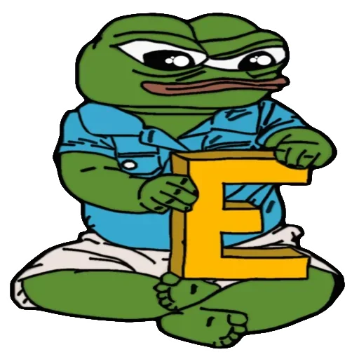Alphabet with Pepe sticker 🐸