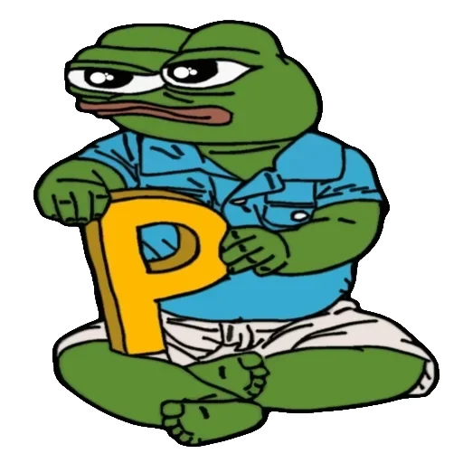 Стикер Alphabet with Pepe 🐸