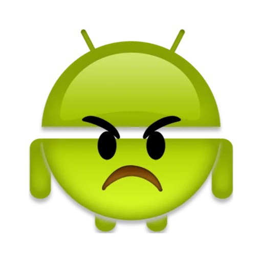 android robot emoji sticker 😠