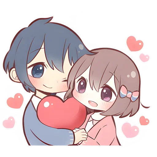 Telegram stickers Anime boy and girl