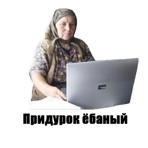 Бабка в интернете sticker ☹️