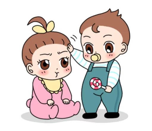 Teleqram stikerləri Baby Couple