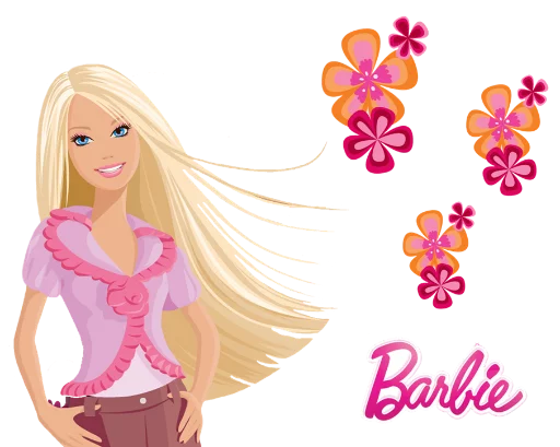 ?Barbie drawings? sticker ?