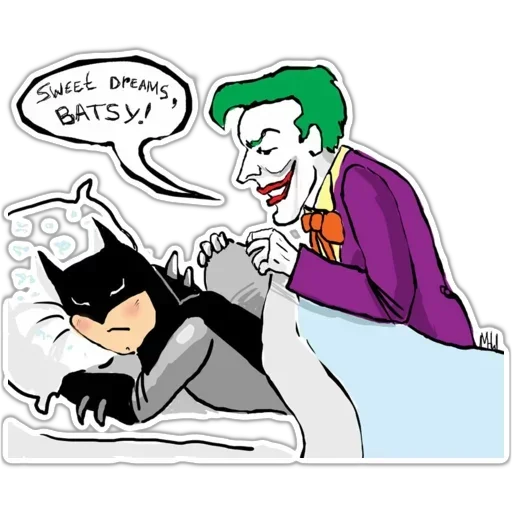 Batman and Joker sticker 🤝