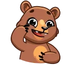 Emoji Telegram Медведь Акмаль