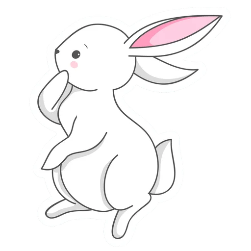 Белый Пошлый Кролик sticker 😮