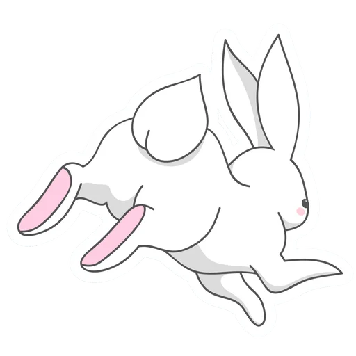 Белый Пошлый Кролик sticker 👻