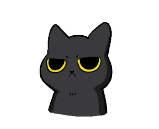 Telegram stickers Black Cat Misty