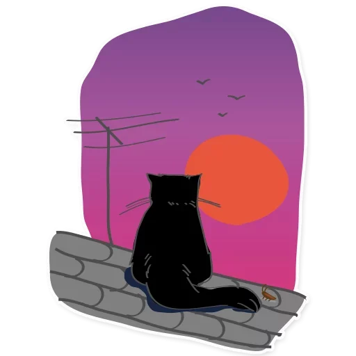 Black Cat stiker 😸