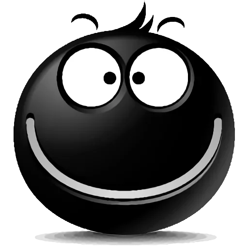 Teleqram stikerləri Black Emoji