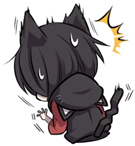 Black Kitten sticker 😰