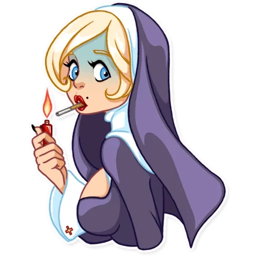 Naughty Nun sticker 