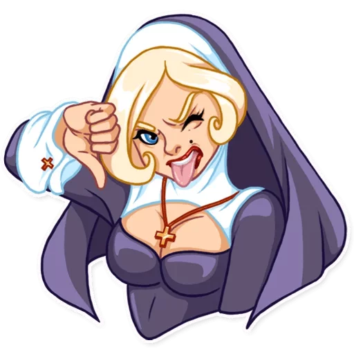 Naughty Nun sticker 