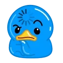 Telegram emojis Blue Duck