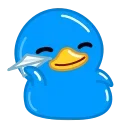 Telegram emojis Blue Duck