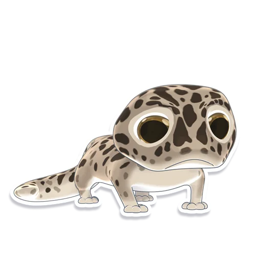 Bruce the Leopard Gecko stiker 😢
