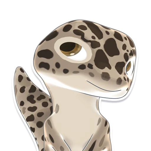 Bruce the Leopard Gecko stiker ☺️