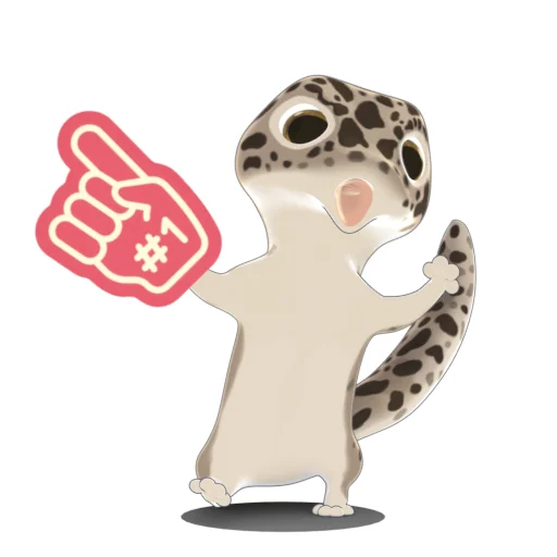 Bruce the Leopard Gecko stiker 1️⃣