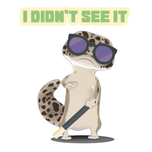 Bruce the Leopard Gecko sticker 👓