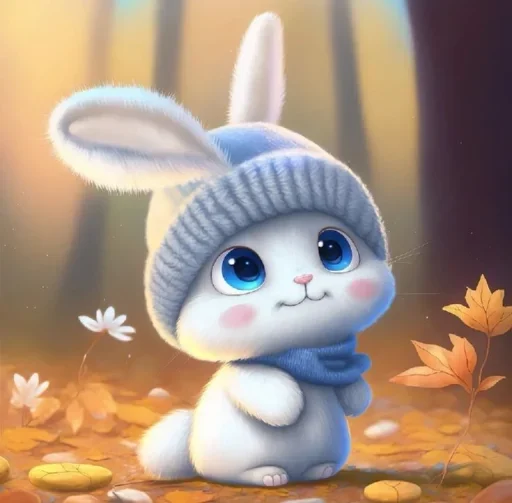 Telegramske naljepnice Bunny cute