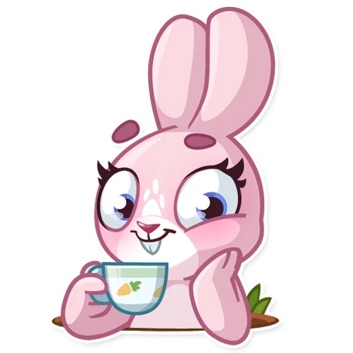 Rosy Bunny sticker ☕