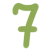 Зеленый шрифт emoji 7⃣