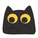 Telegram emoji black kitty