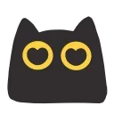 black kitty emoji 😍