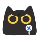 black kitty emoji ❌