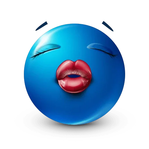 Telegram Sticker «Bluemoji or Joobi» 😙