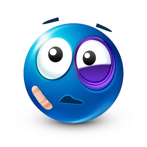 Bluemoji or Joobi emoji 🤕