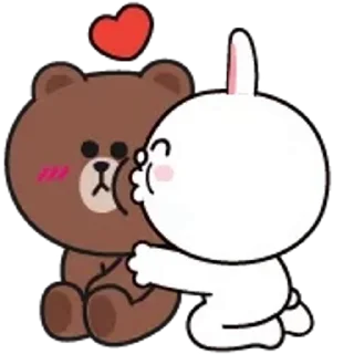 Brown and Cony emoji 💋
