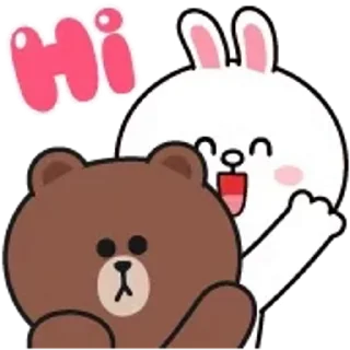 Brown and Cony 2 emoji 👋