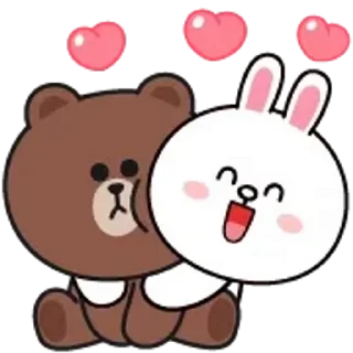 Brown and Cony 2 emoji ❤️