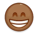 Brown Emoji sticker 😁