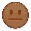 Brown Emoji sticker 😗