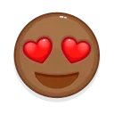 Brown Emoji sticker 😨