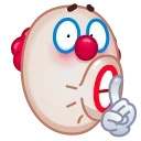 Clown emoji sticker 🤫