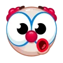 Clown emoji sticker 😳