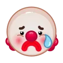 Clown emoji sticker 😢