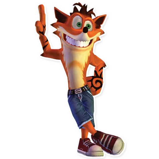 Эмодзи Crash Bandicoot 