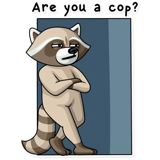 Criminal Raccoon stiker 😑