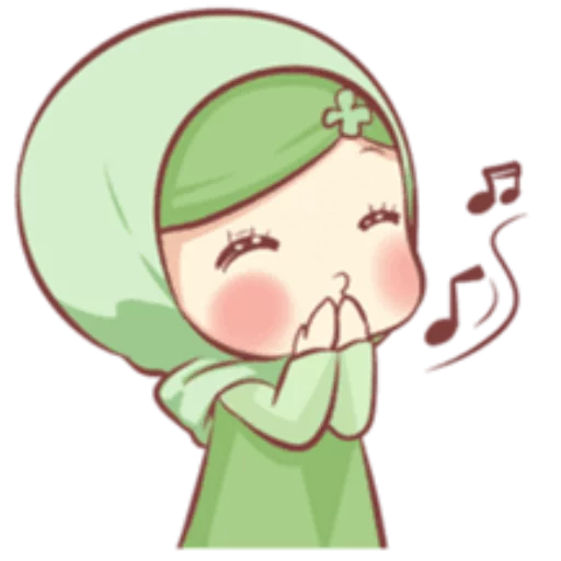 Cute Muslim Girl emoji 😘