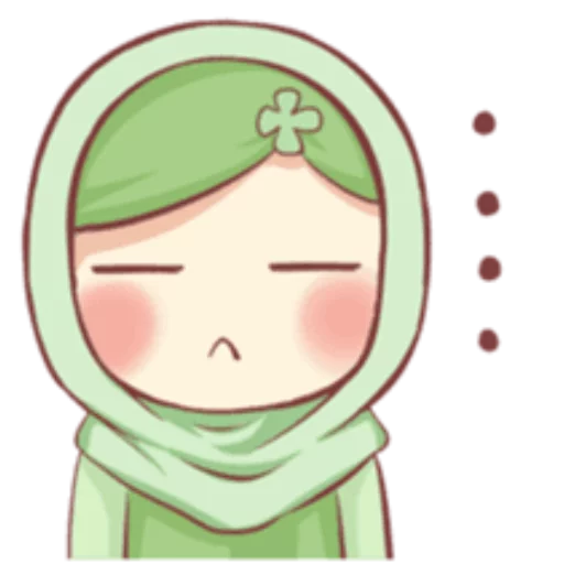 Cute Muslim Girl emoji 😑