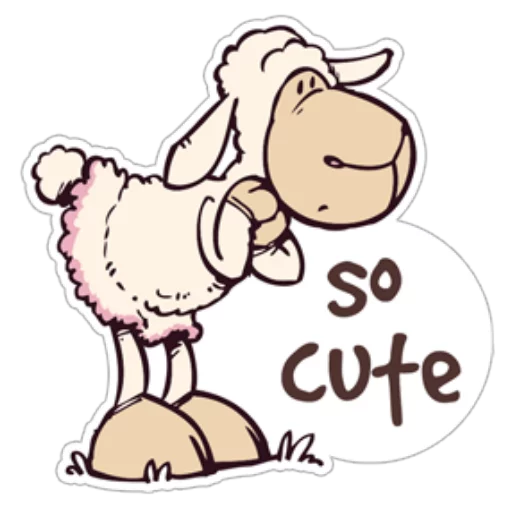 Cute Sheep naljepnica 🐑