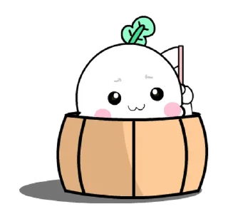 Cute Turnip  sticker 🏳️