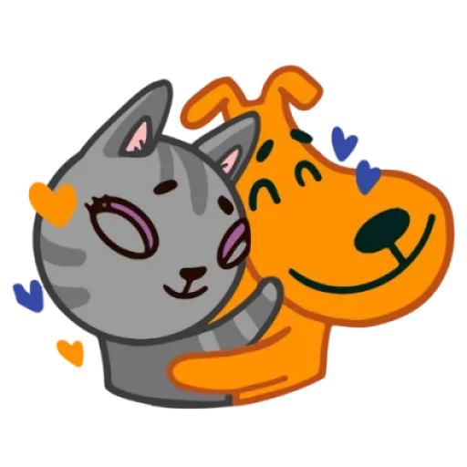 Telegram stickers Кот и Пёс