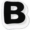 Telegram emoji Черные буквы