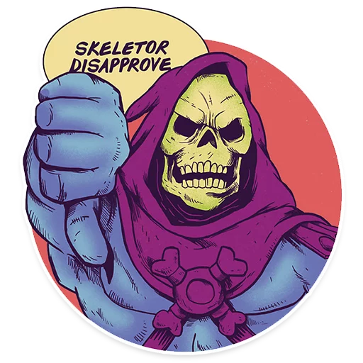 Skeletor sticker 👎
